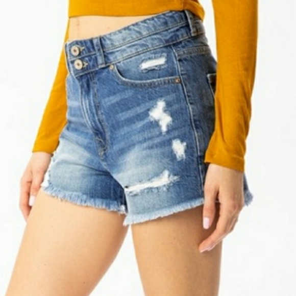 KANCAN High Rise Denim Shorts - Picture 3 of 6